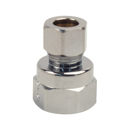 Brasscraft Conduit Fitting Adapter, Compression, Brass, Chrome finish 12X CD